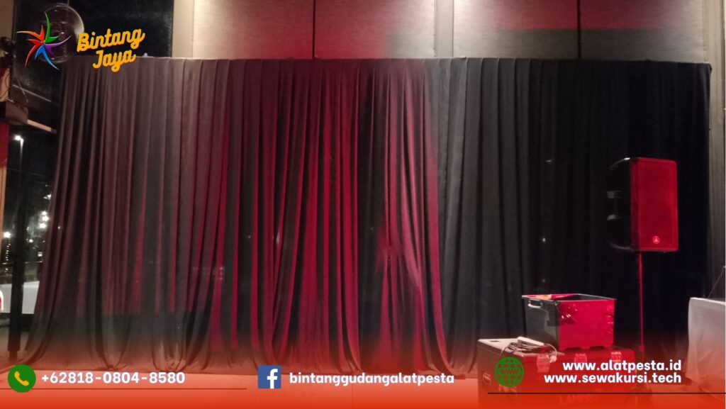 Jasa Sewa Tirai Hitam Tinggi Full 8 Meter Di Jakarta