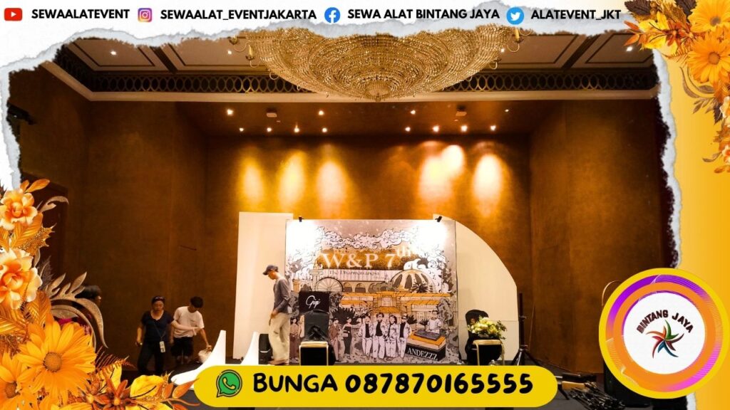 SEWA BACKDROP CUSTOMIZE UKURAN DI MENTENG JAKSEL PEMASANGAN RAPIH DAN CEPAT