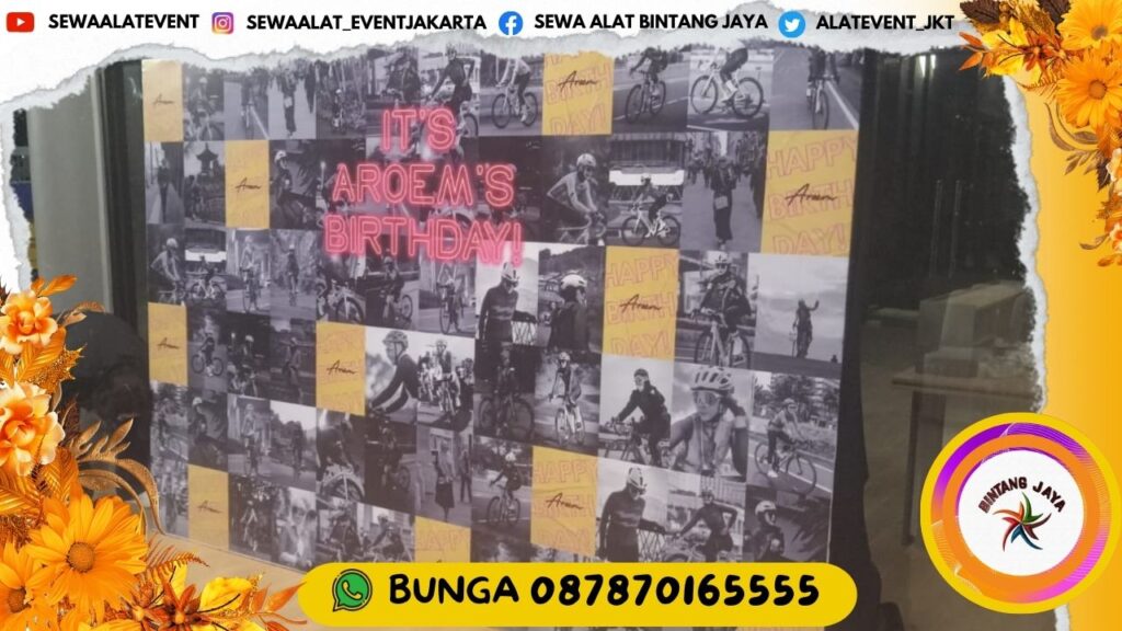 SEWA BACKDROP CUSTOMIZE UKURAN DI MENTENG JAKSEL PEMASANGAN RAPIH DAN CEPAT