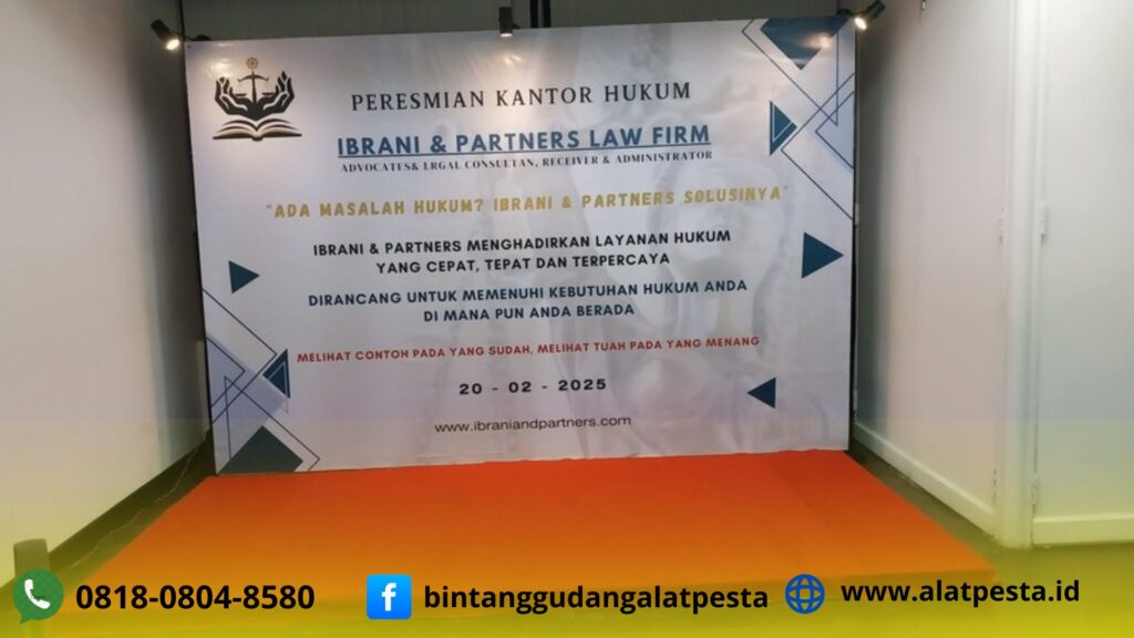 Jasa Sewa Backdrop Print Flexi Dan Lighting area Bekasi Jakarta
