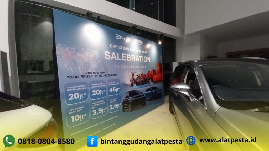 Jasa Sewa Backdrop Print Flexi Dan Lighting area Bekasi Jakarta