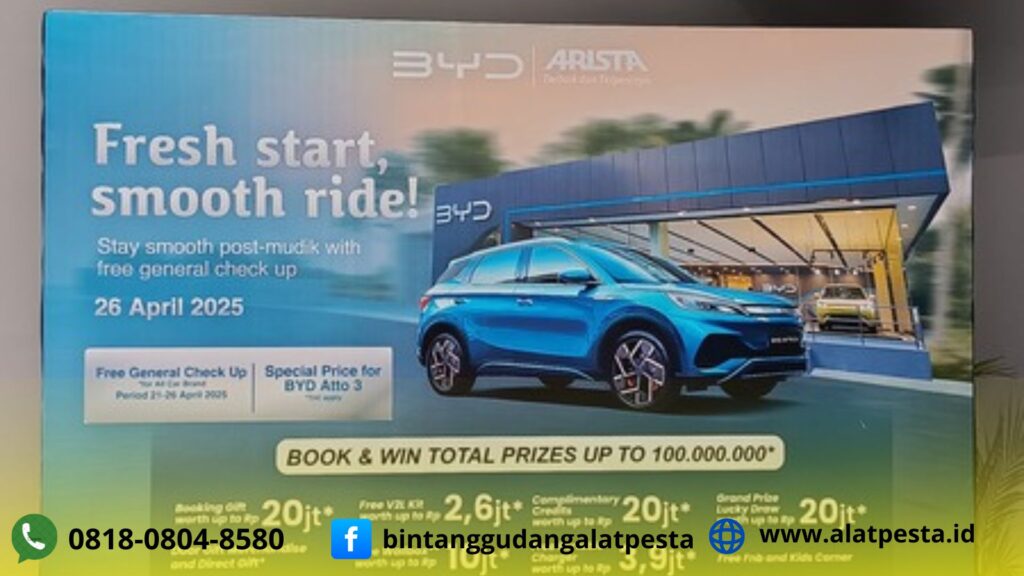 Rental Backdroop Indoor Event BYD Tebet Jaksel