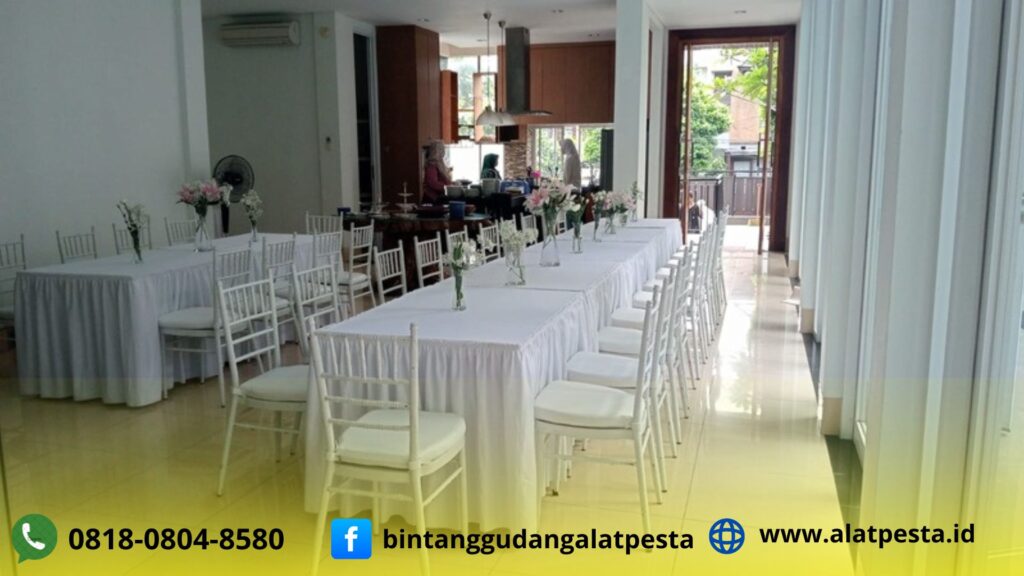 Sewa Meja 120x80cm, Kursi Dan Air Cooler Jakarta