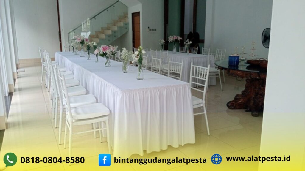 Sewa Meja 120x80cm, Kursi Dan Air Cooler Jakarta