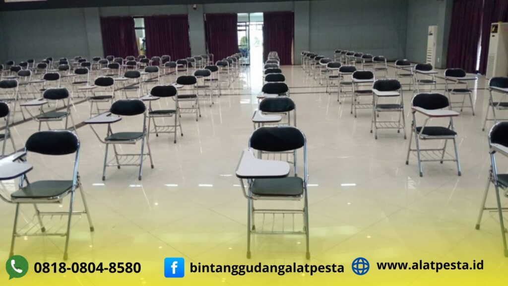 Sewa Kursi Kuliah Hitam Kerangka Stainless Jakarta