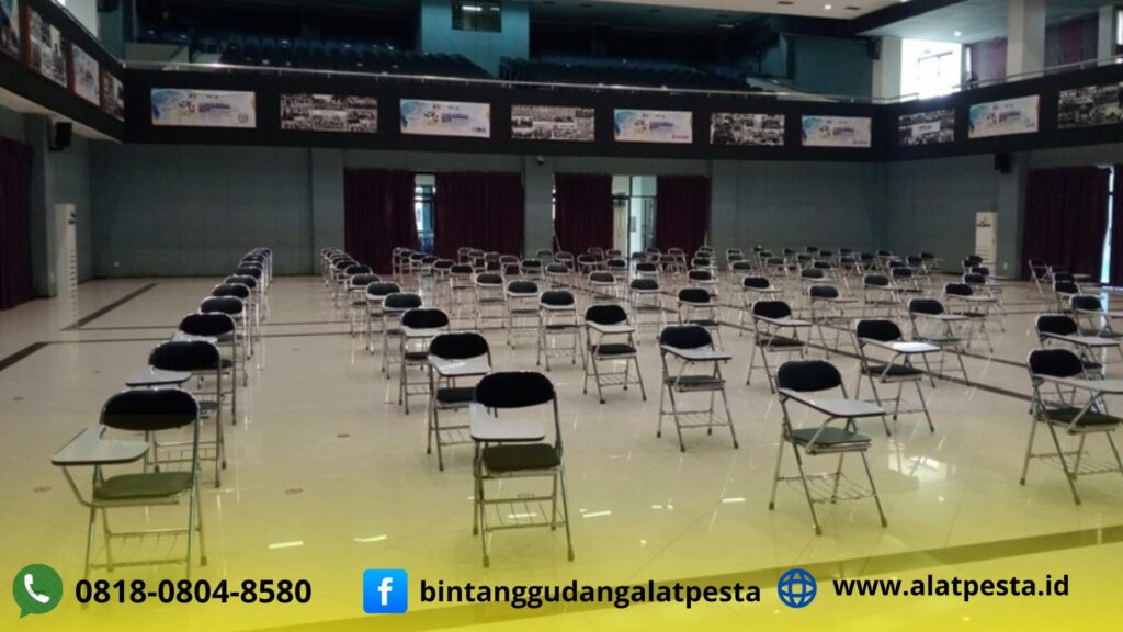Sewa Kursi Kuliah Hitam Kerangka Stainless Jakarta