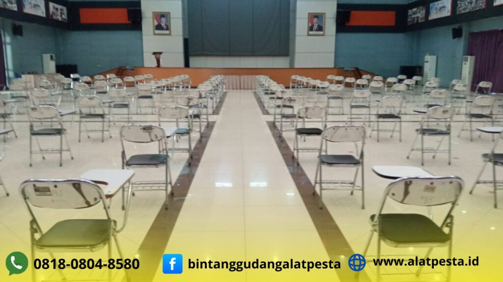 Sewa Kursi Kuliah Hitam Kerangka Stainless Jakarta