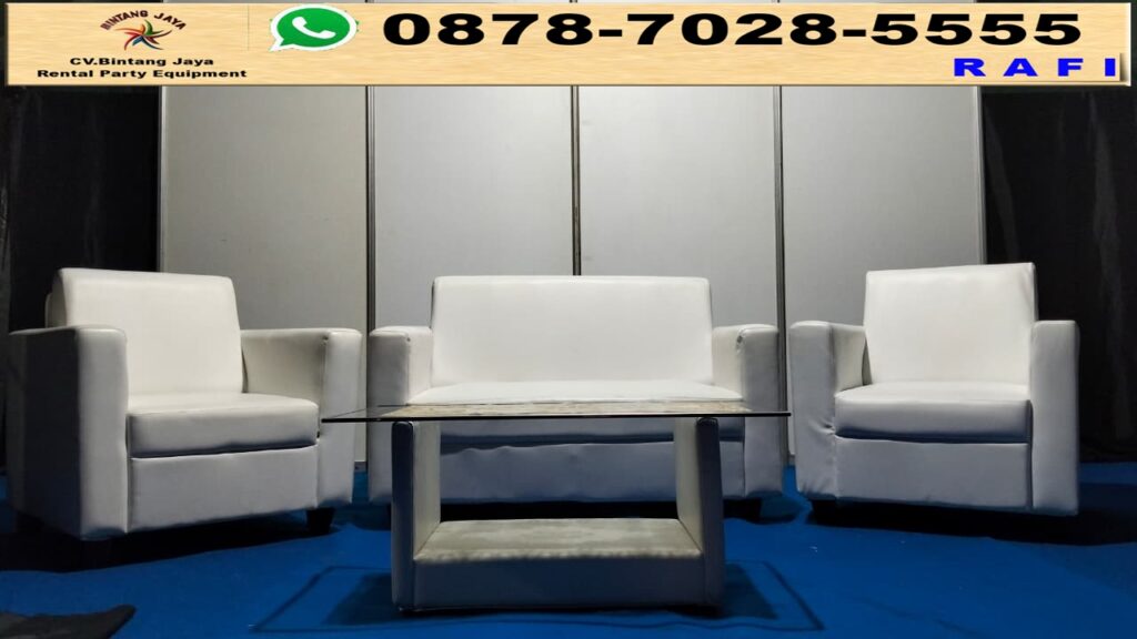 Pusat Rental Sofa Double Putih Jakpus