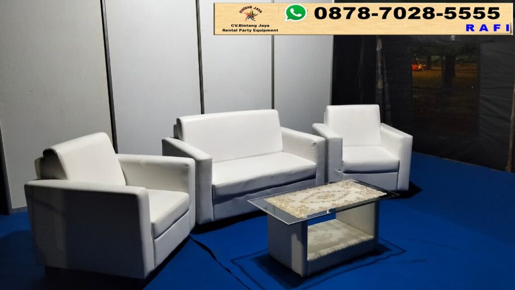 Pusat Rental Sofa Double Putih Jakpus
