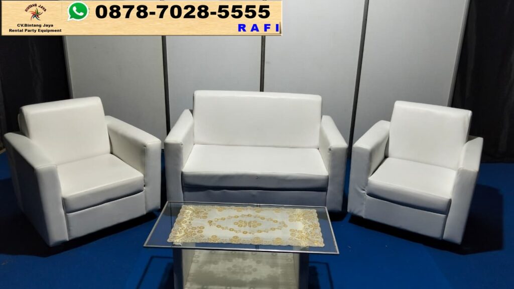 Pusat Rental Sofa Double Putih Jakpus