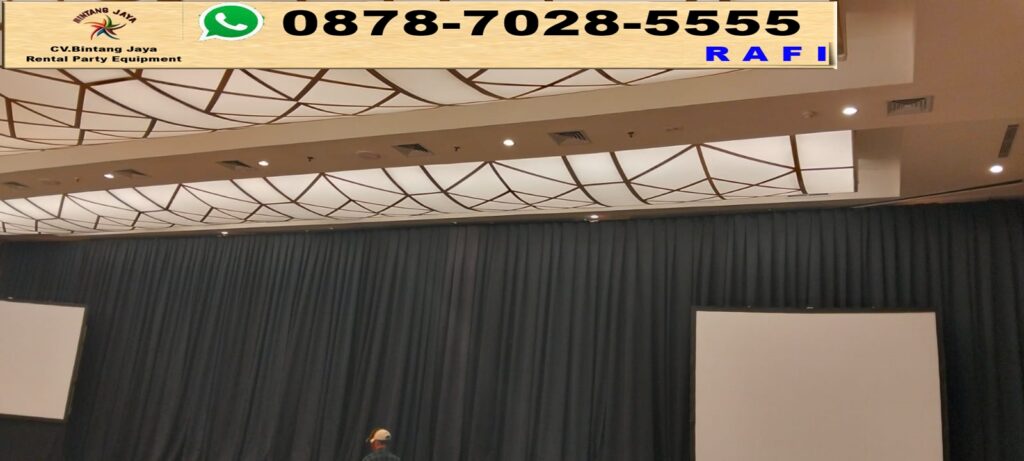 Rental Black Curtain Berkualitas Bahan Tebal Jakarta