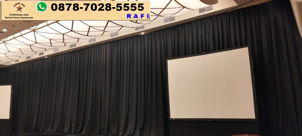 Rental Black Curtain Berkualitas Bahan Tebal Jakarta