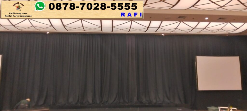 Rental Black Curtain Berkualitas Bahan Tebal Jakarta