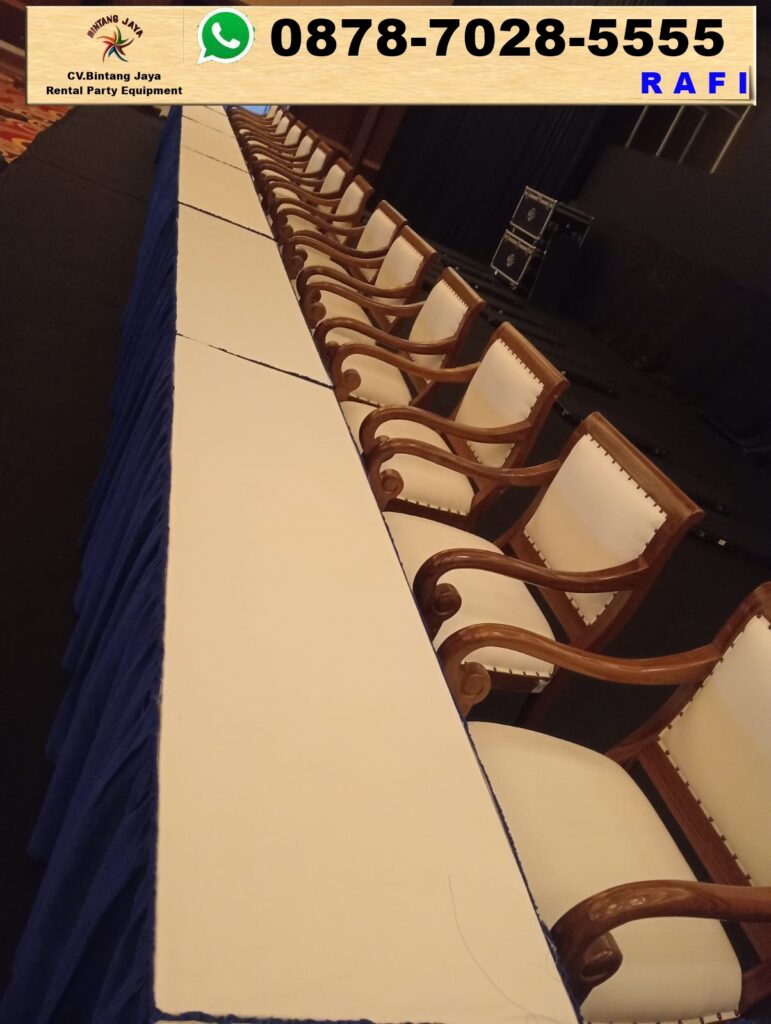 Jasa Sewa Meja Ibm Dan Kursi VIP Kayu Event TMII Jaktim