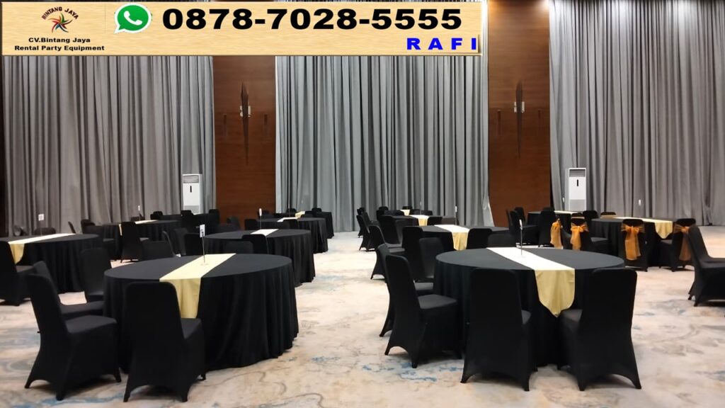 Sewa Meja Bundar Dan Kursi Stainless GKBI Jakarta