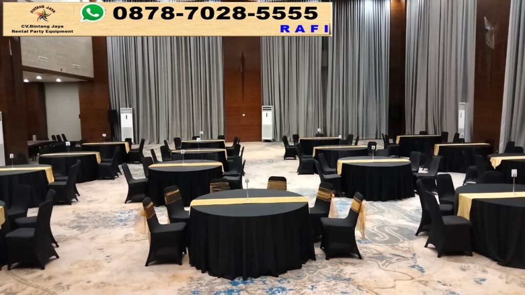 Sewa Meja Bundar Dan Kursi Stainless GKBI Jakarta