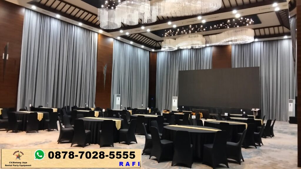 Sewa Meja Bundar Dan Kursi Stainless GKBI Jakarta