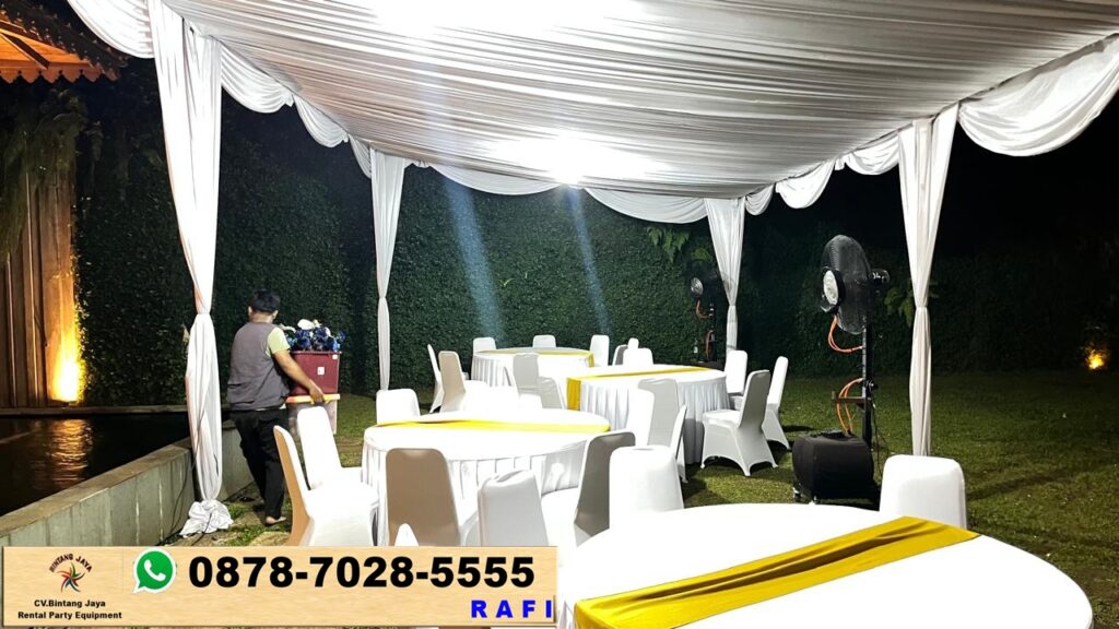 Rental Tenda Serut Atau Kain Rempel Set Sofa Dan Misty Cool Bekasi