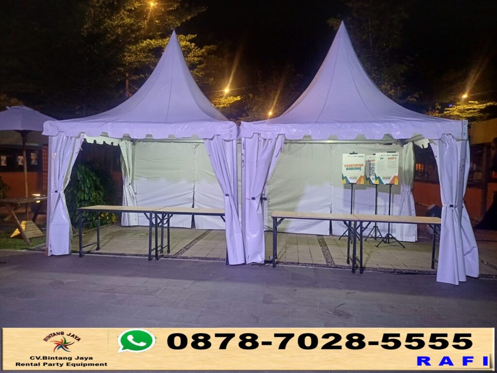 Sewa Meja Kotak HPL Sarnafil 3x3 Kursi Futura Event Cibis Park