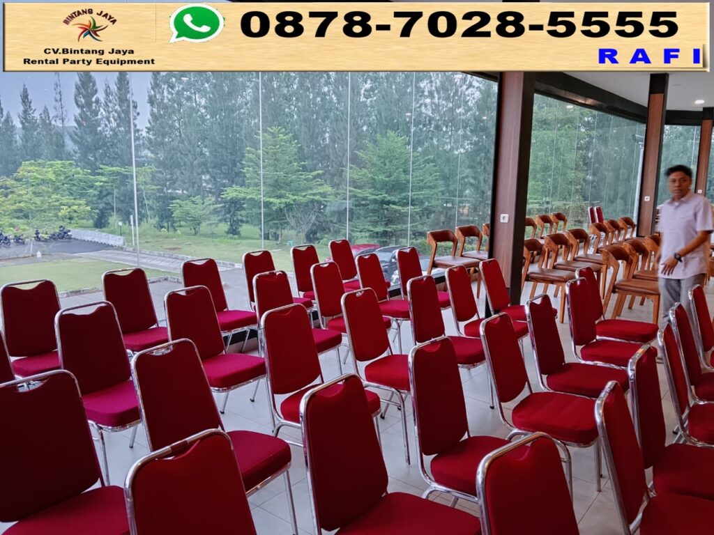 Rental Kursi Event Polos Merah Area PIK 2