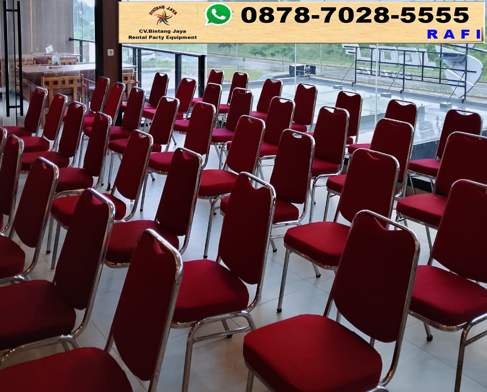 Rental Kursi Event Polos Merah Area PIK 2