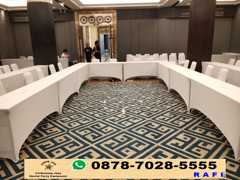 Sewa Meja IBM Putih Dan Futura Event Hotel Farmon Senayan