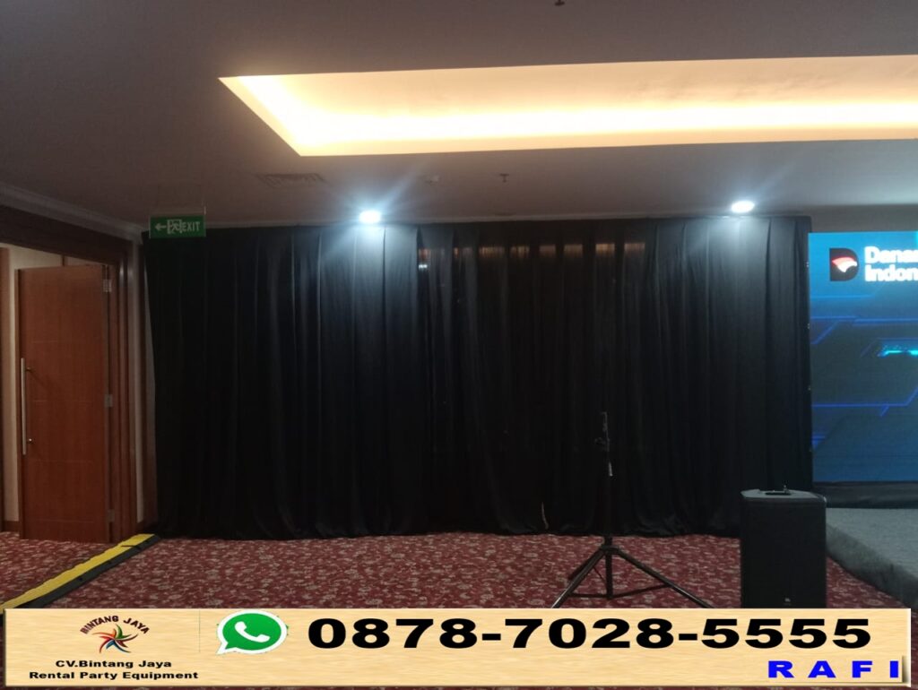 Sewa Tirai Hitam Event Menara Jamsostek Jakarta