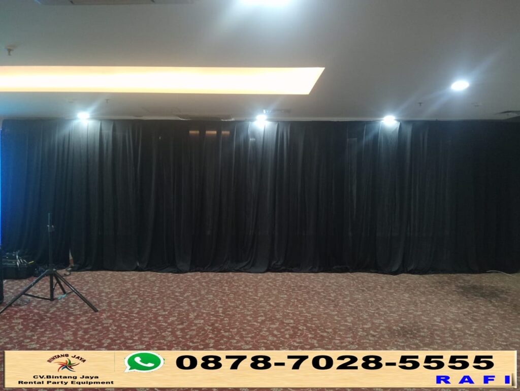 Sewa Tirai Hitam Event Menara Jamsostek Jakarta