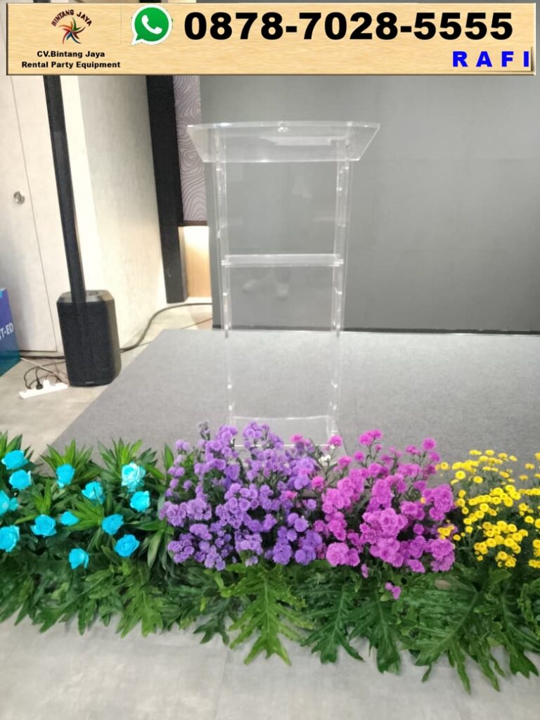 Rental Panggung Set Podium Dan Mini Garden Jakarta