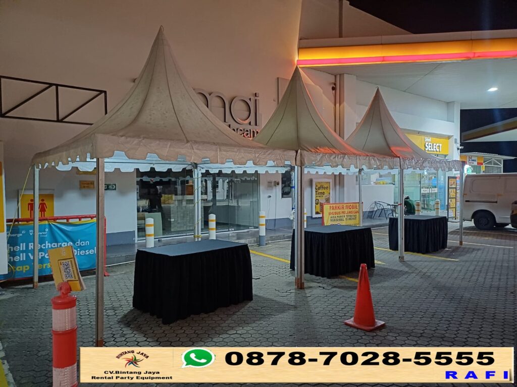 Rental Tenda Sarnafil Kerucut Putih Jakarta