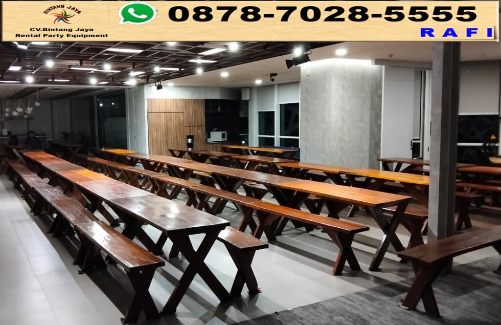 Sewa Bangku Dan Meja Taman Outdoor Type Kayu Jakarta