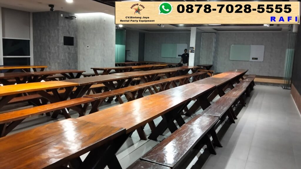 Sewa Bangku Dan Meja Taman Outdoor Type Kayu Jakarta