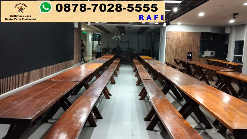 Sewa Bangku Dan Meja Taman Outdoor Type Kayu Jakarta