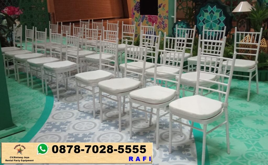 Layanan Sewa Kursi Tiffany Putih Kayu Di Jakarta