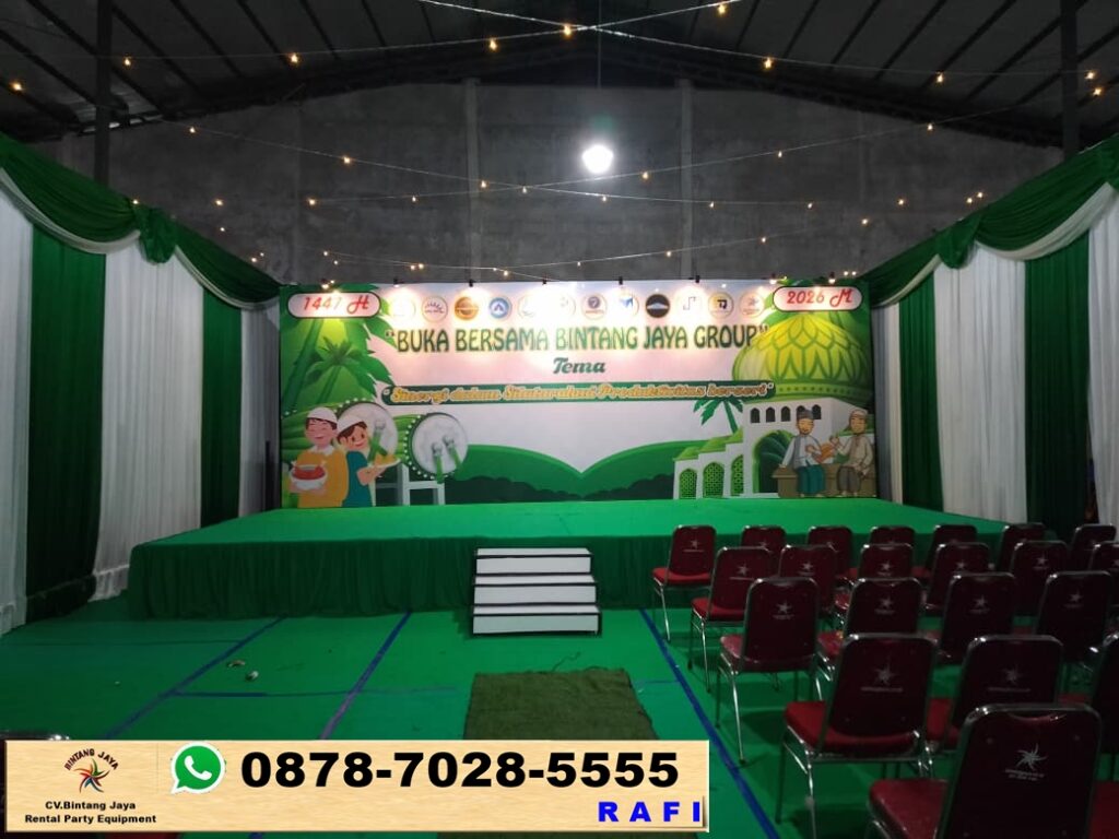 Layanan Sewa Panggung Plus Backdrop Dan Futura Polos Jakarta