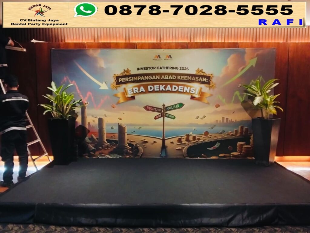 Rental Panggung Minimalis Karpet Hitam Bekasi