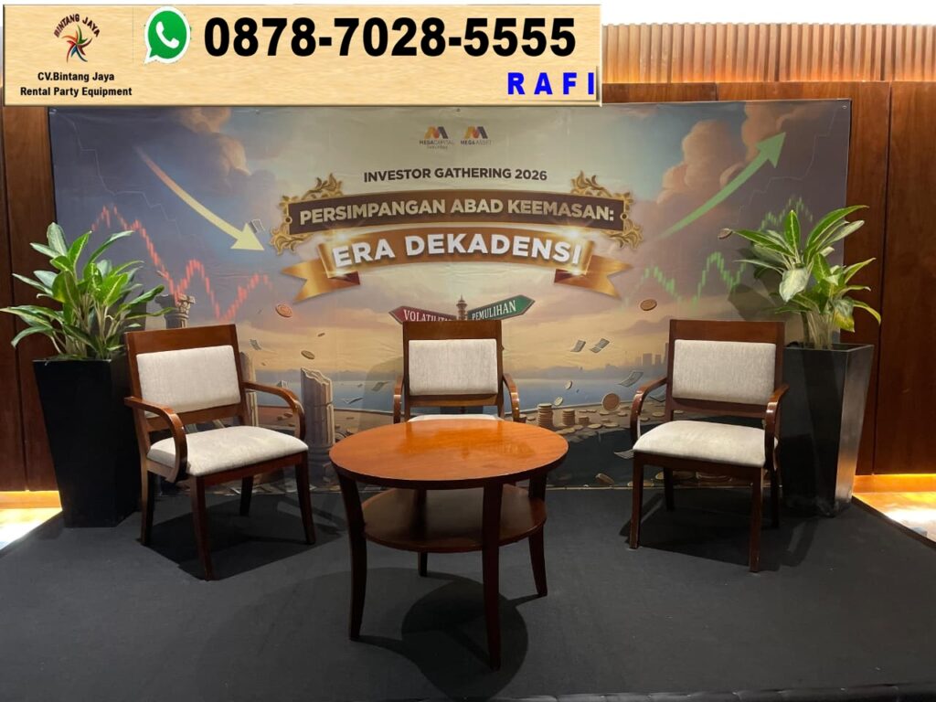 Rental Panggung Minimalis Karpet Hitam Bekasi