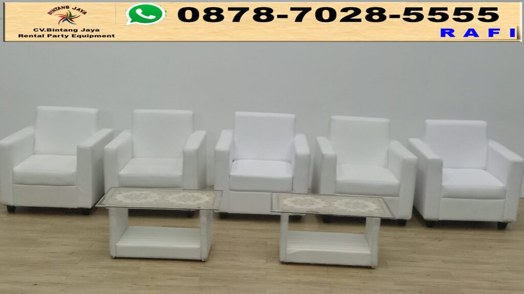 Rental Sofa Putih Kotak Minimalis Area Depok