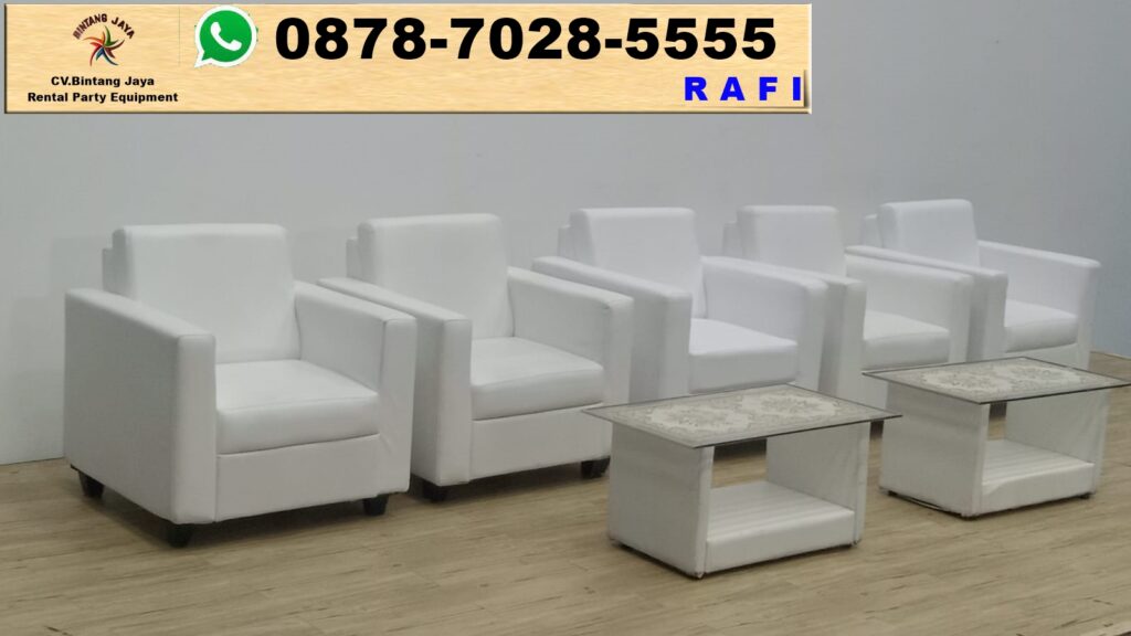 Rental Sofa Putih Kotak Minimalis Area Depok