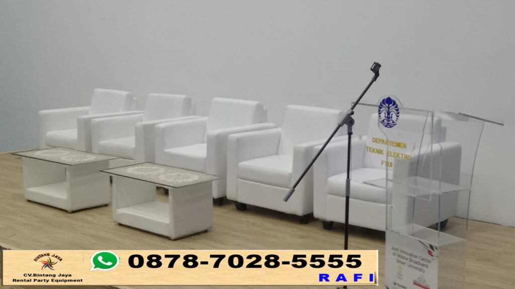 Rental Sofa Putih Kotak Minimalis Area Depok