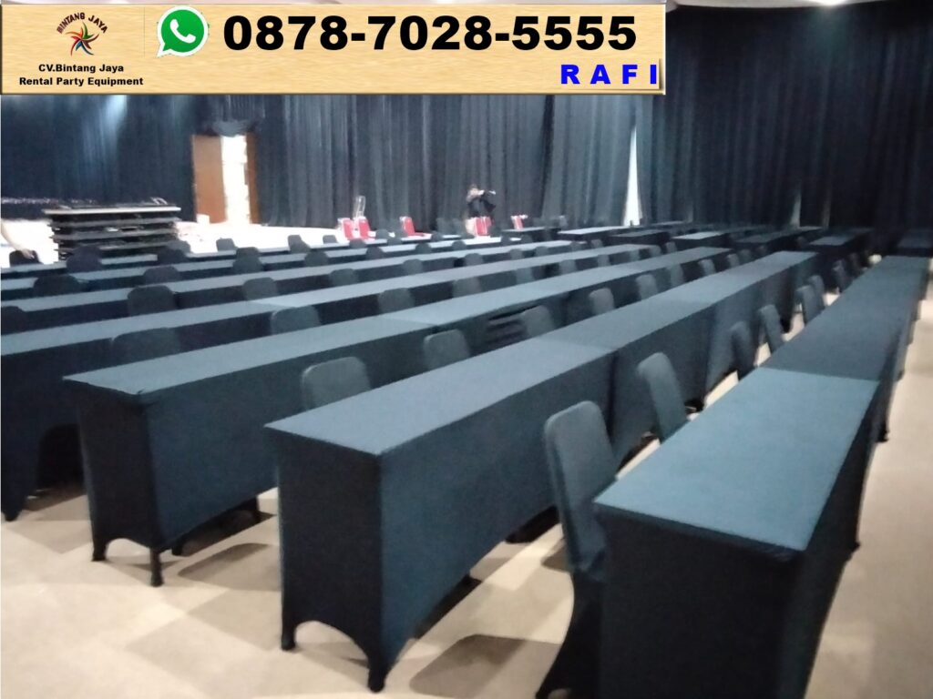 Sewa Meja Ibm, Kursi Futura Lengkap Taplak Dan Sarung Kursi Hitam Jakarta