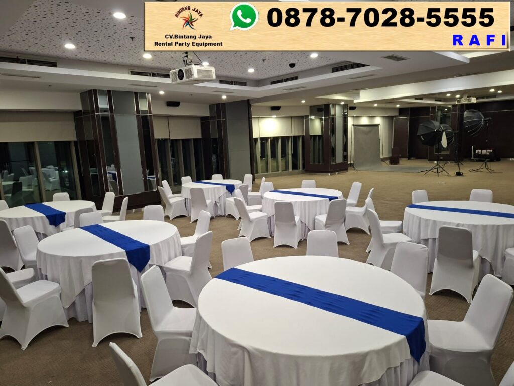Sewa Round Table Dan Kursi Event Stainless Plaza Jamsostek Jakarta