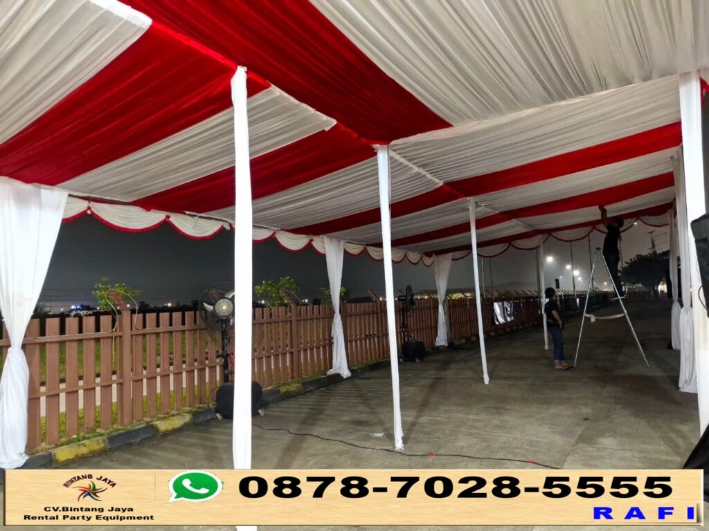 Sewa Tenda Dekorasi Serut Merah Putih Di Bintaro