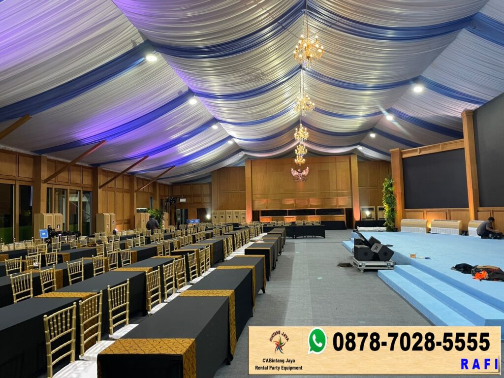 Rental Meja Ibm Hitam Set Tiffani Gold Event Istana Merdeka