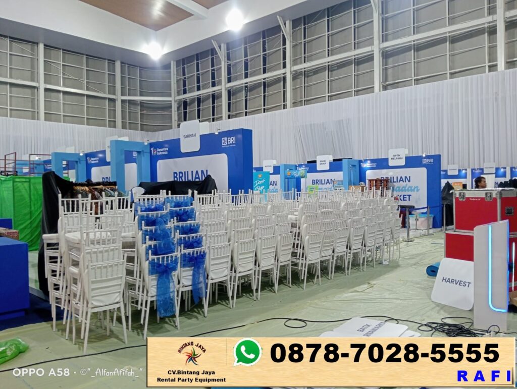 Sewa Kursi Tiffany Putih Pita Biru Jakarta