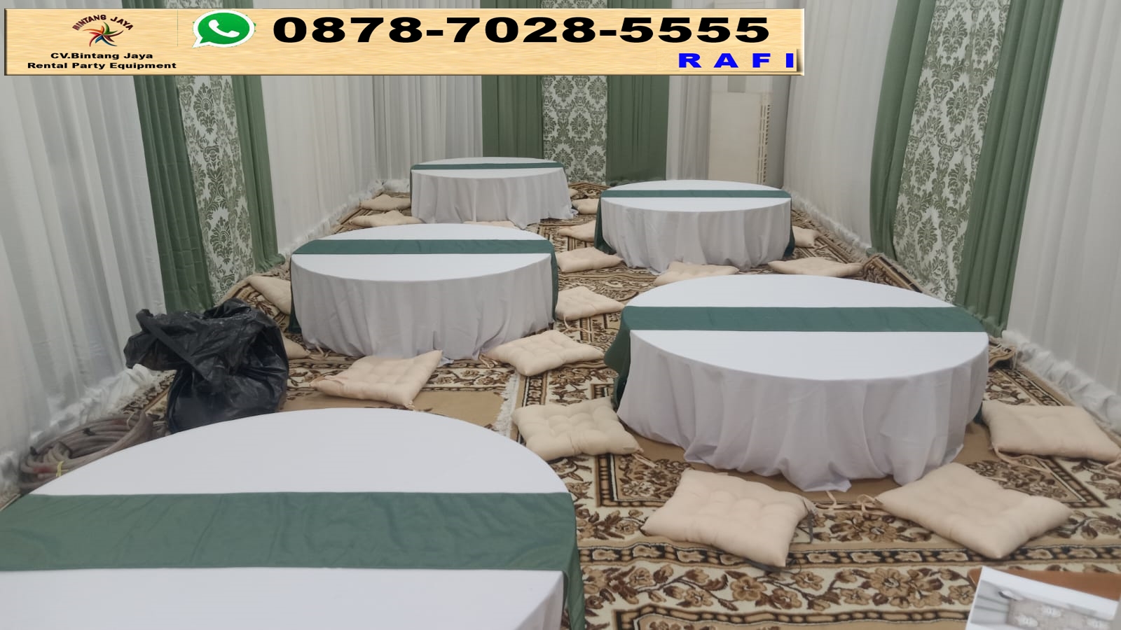 Sewa Round Table Lesehan Dan Karpet Permadani Cokelat Pasar Minggu Jakarta