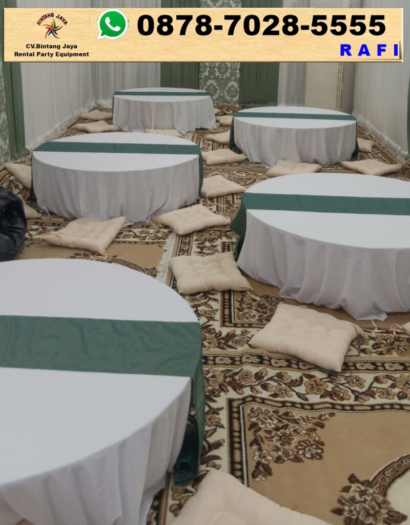 Sewa Round Table Lesehan Dan Karpet Permadani Cokelat Pasar Minggu Jakarta