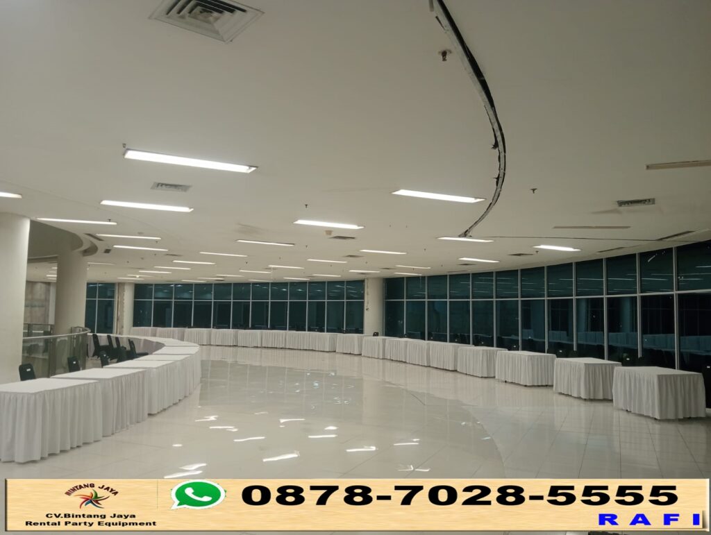 Sewa Meja Kotak Taplak Putih Bersih Area Cipinang Jaktim