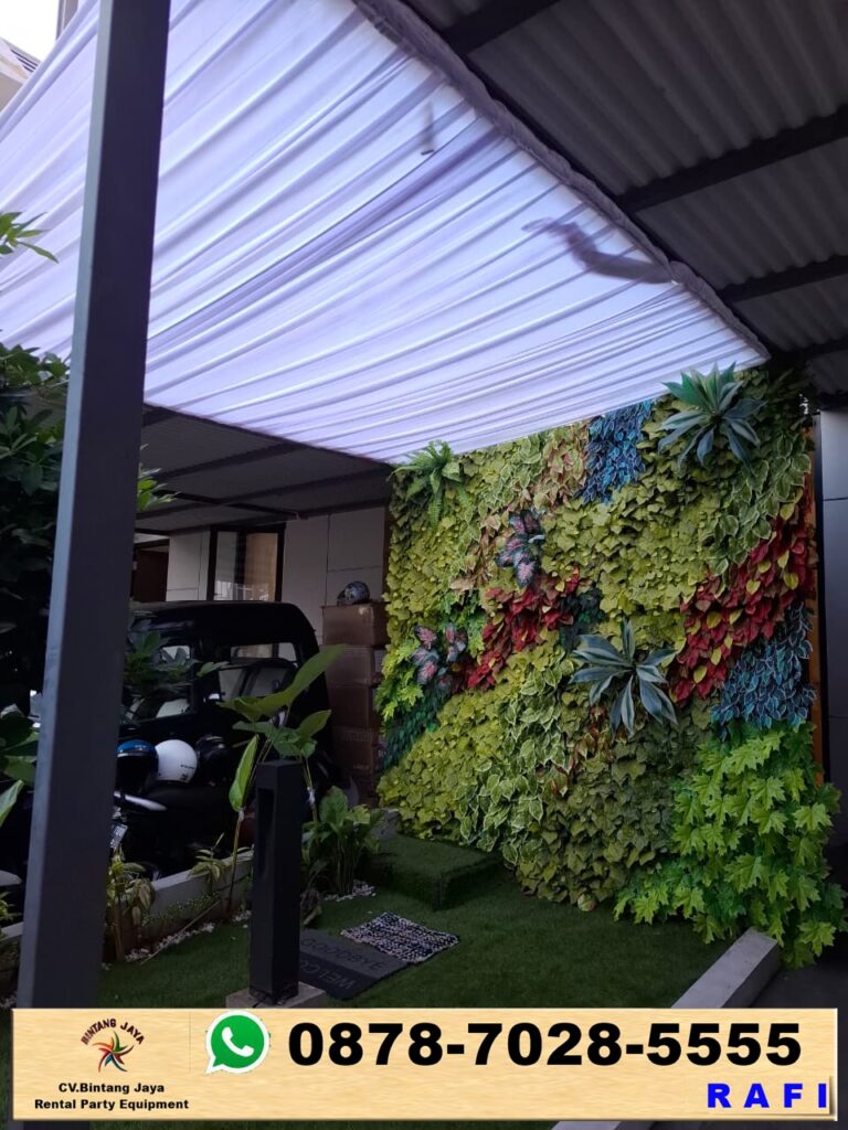 Sewa Tenda Serut Kain Rempel Putih Cibubur Jaktim