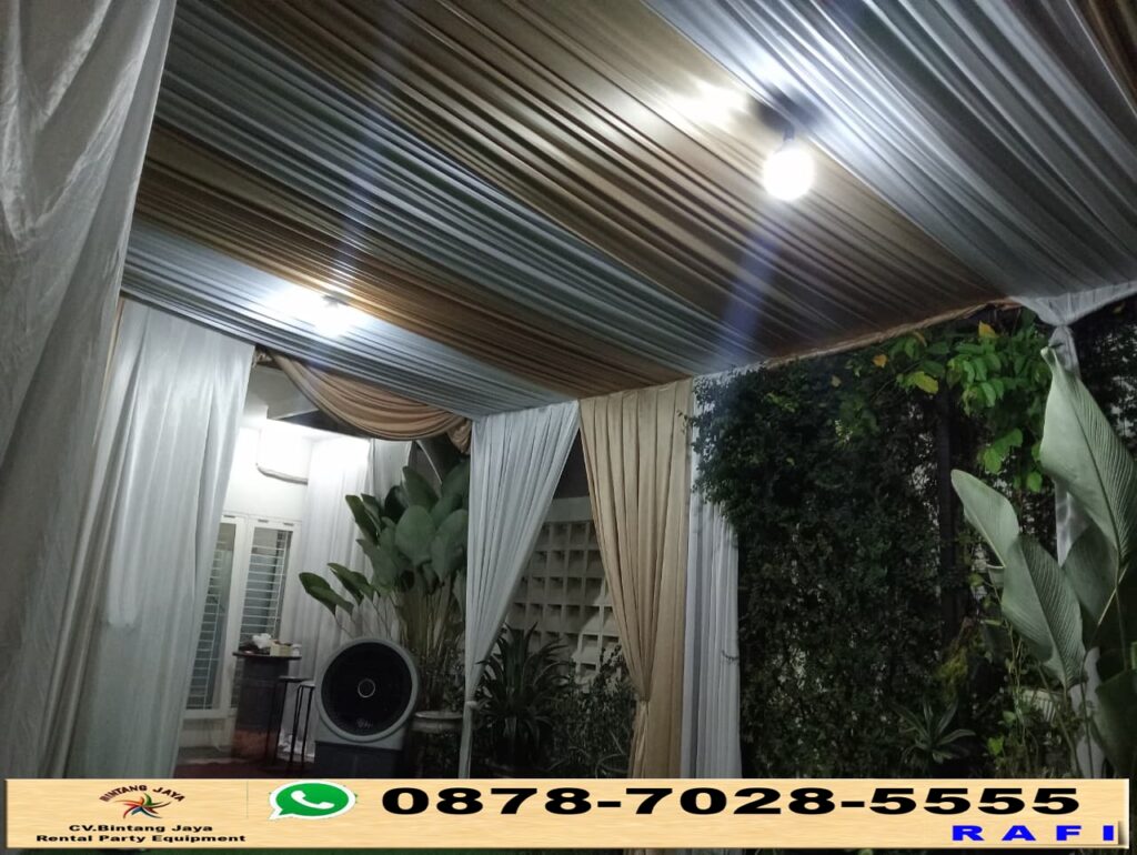 Rental Tenda Serut, Kursi meja Dan Misty fan Harapan Indah Bekasi